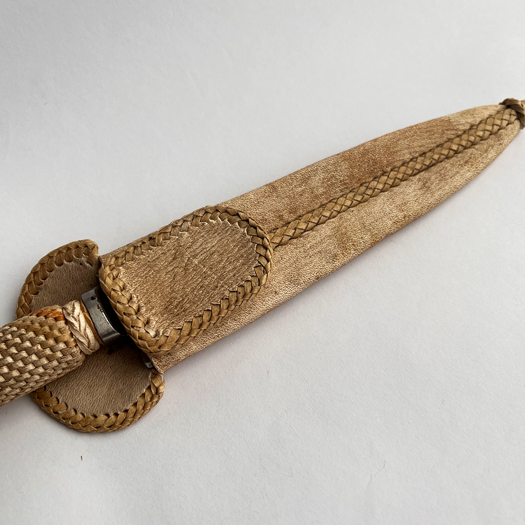 Knife - braided leather (tiento) - Sole leather sheath
