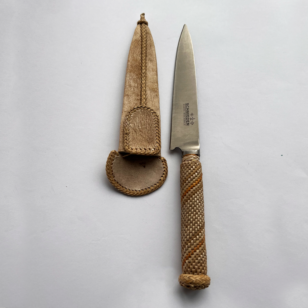Knife - braided leather (tiento) - Sole leather sheath